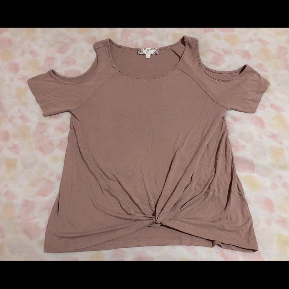 Pink Rose | Rose Gold Knotted Blouse